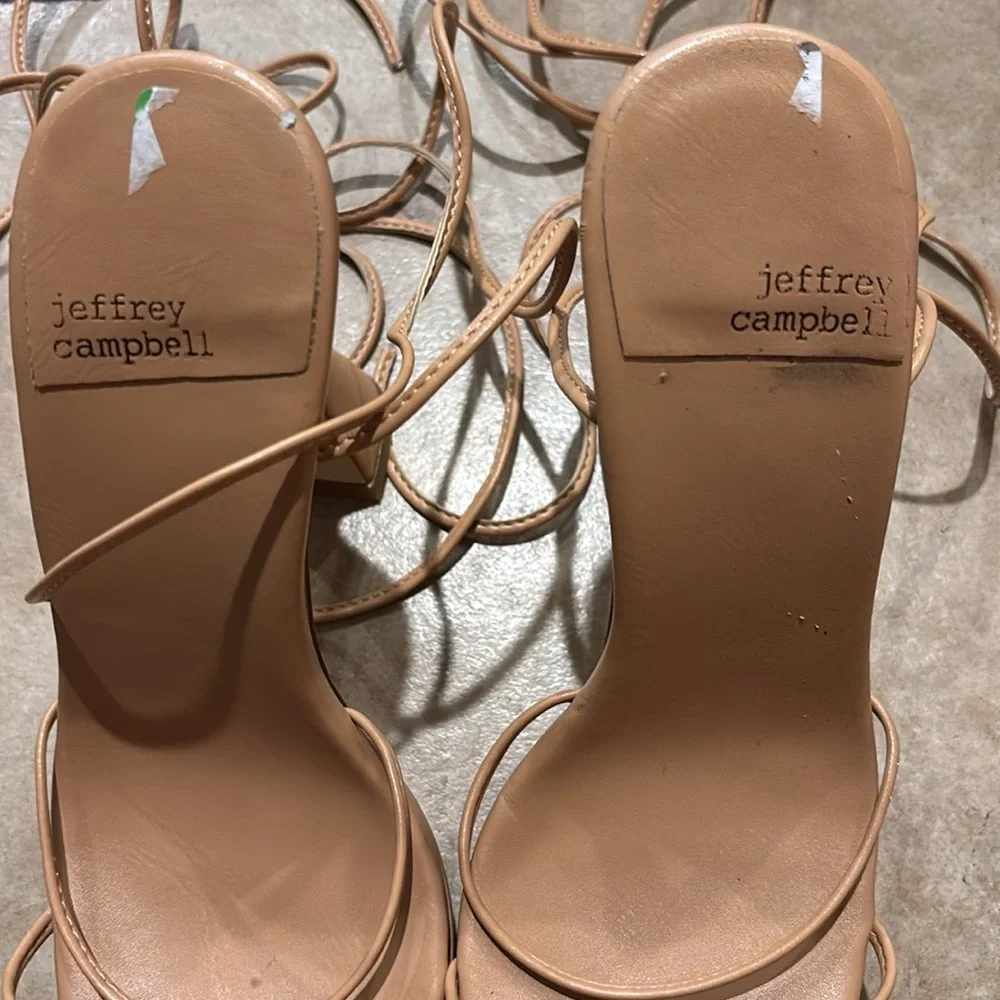 Jeffrey Campbell Platform Nude Lace Up Heels